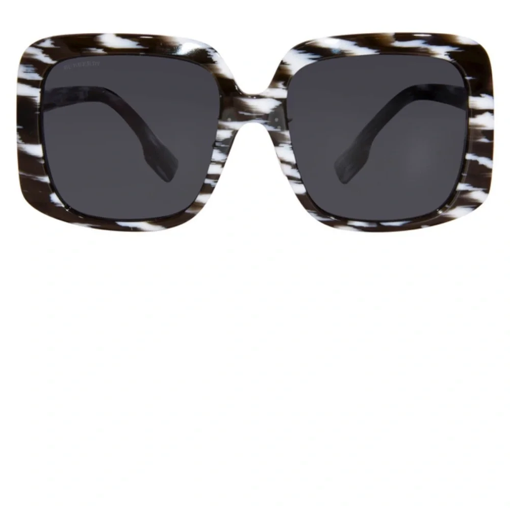 Burberry Penelope BE4363F 397887 Sunglasses Women's White/BlK/DRK Grey 55mm NEW
